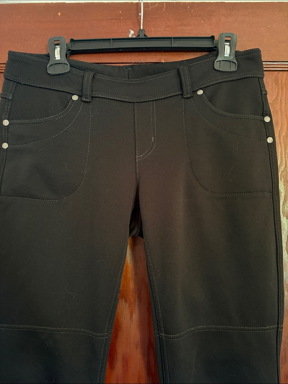 Athleta Black Skinny Pull-On Fleece Lined Ponte Pants - Picture 4 of 9